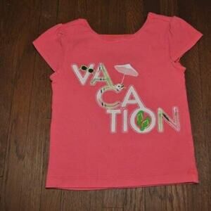Gymboree Palm Beach Paradise Vacation Pink Green Top Size 4
